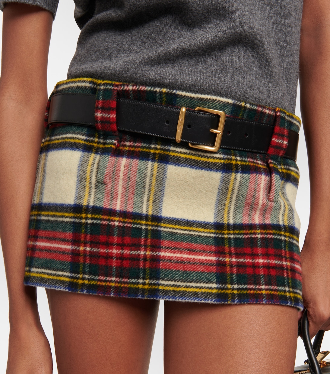 Minirock aus Wolle | Miu Miu