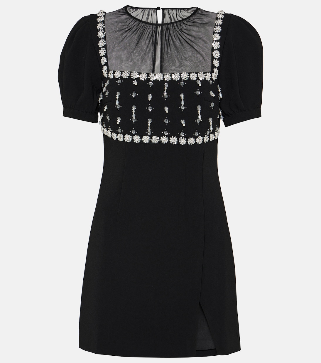 Embellished crêpe minidress | Self-Portrait