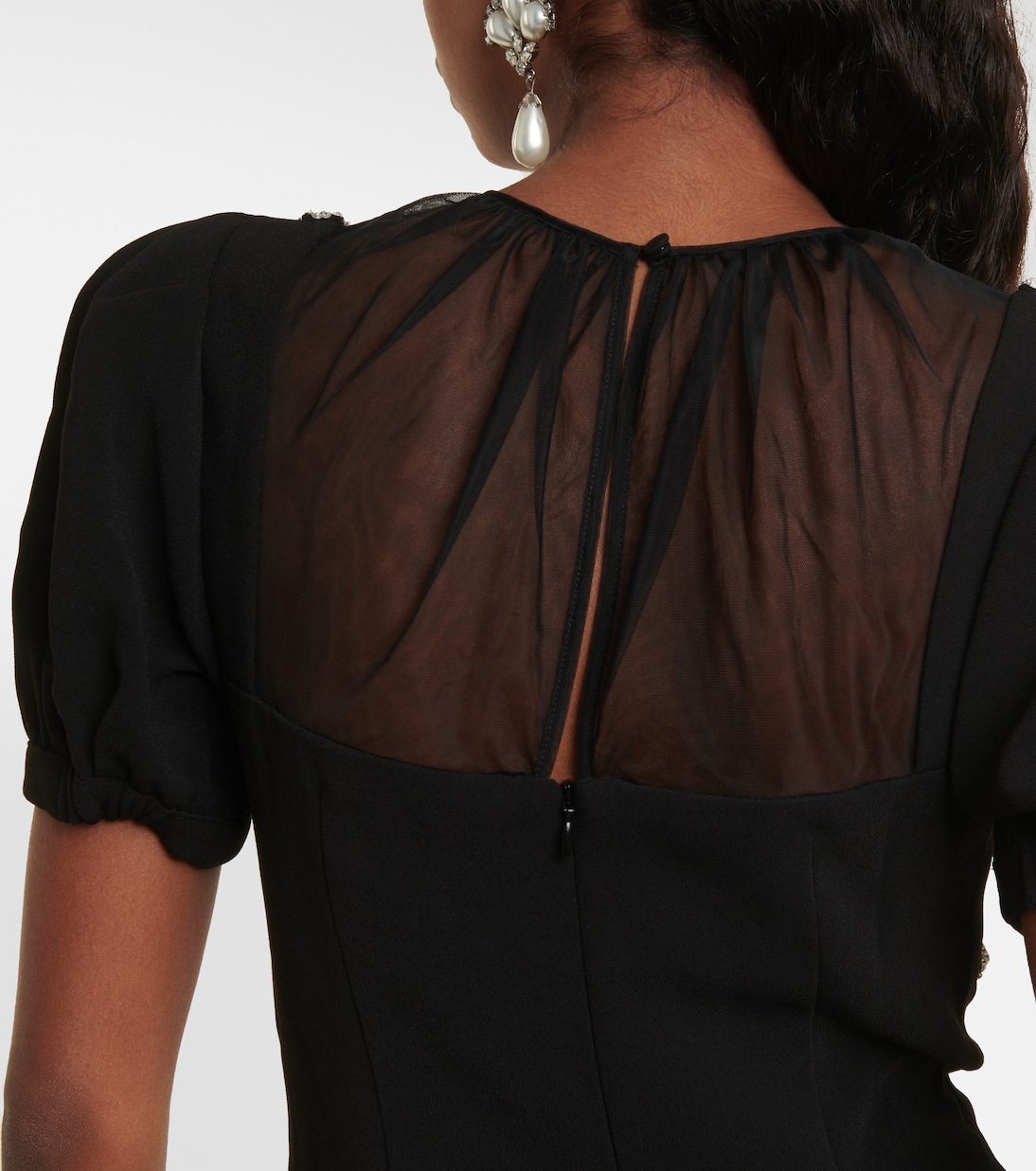 Embellished crêpe minidress | Self-Portrait