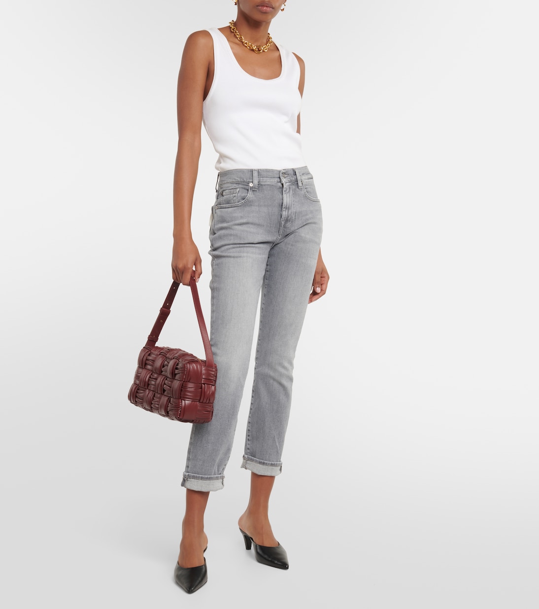 Mid-rise slim jeans | 7 For All Mankind