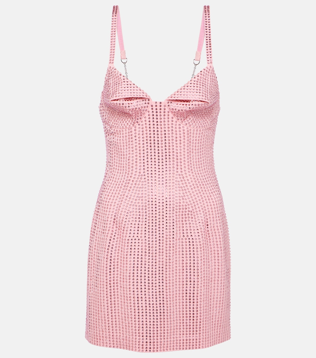 Hotfix crystal-embellished bustier minidress | Area
