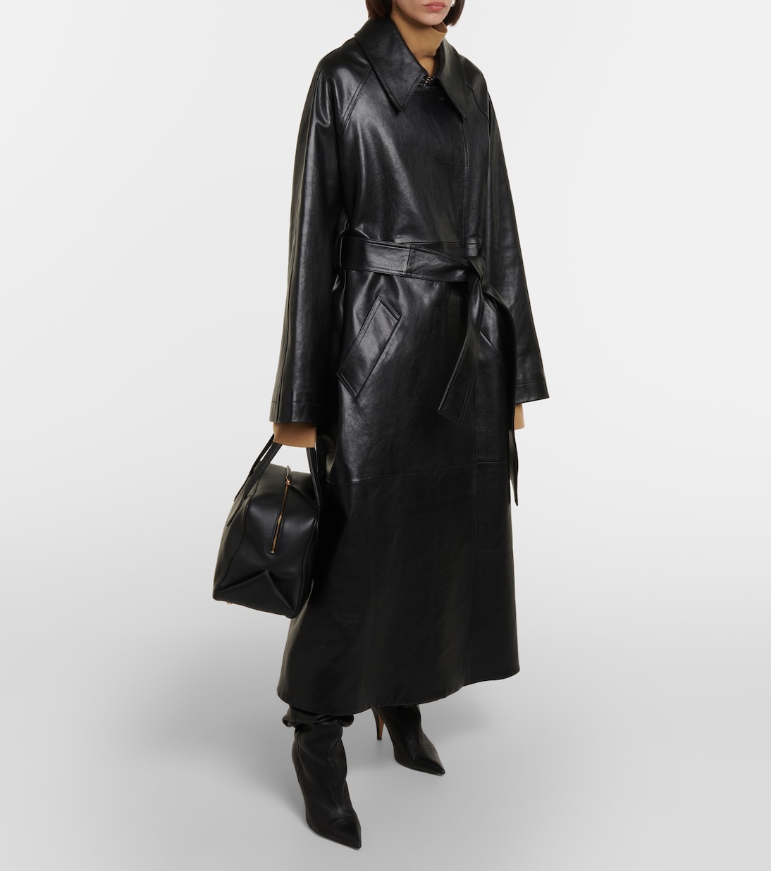 Oversize-Trenchcoat Minnie aus Leder | Khaite