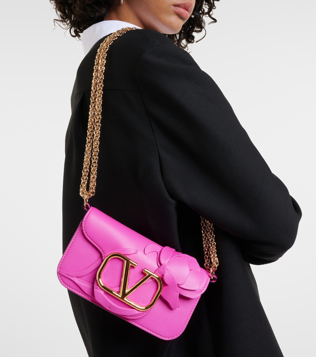 Borsa a spalla Locò Small in pelle | Valentino Garavani