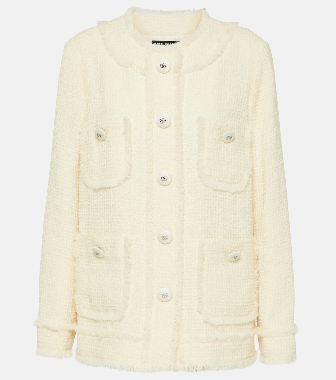 Chaqueta de tweed de mezcla de lana | Dolce&Gabbana