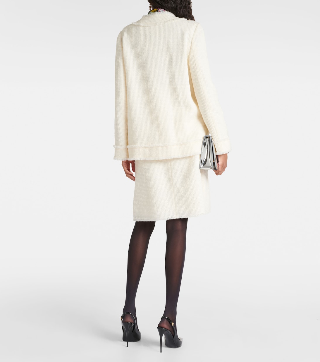 Chaqueta de tweed de mezcla de lana | Dolce&Gabbana