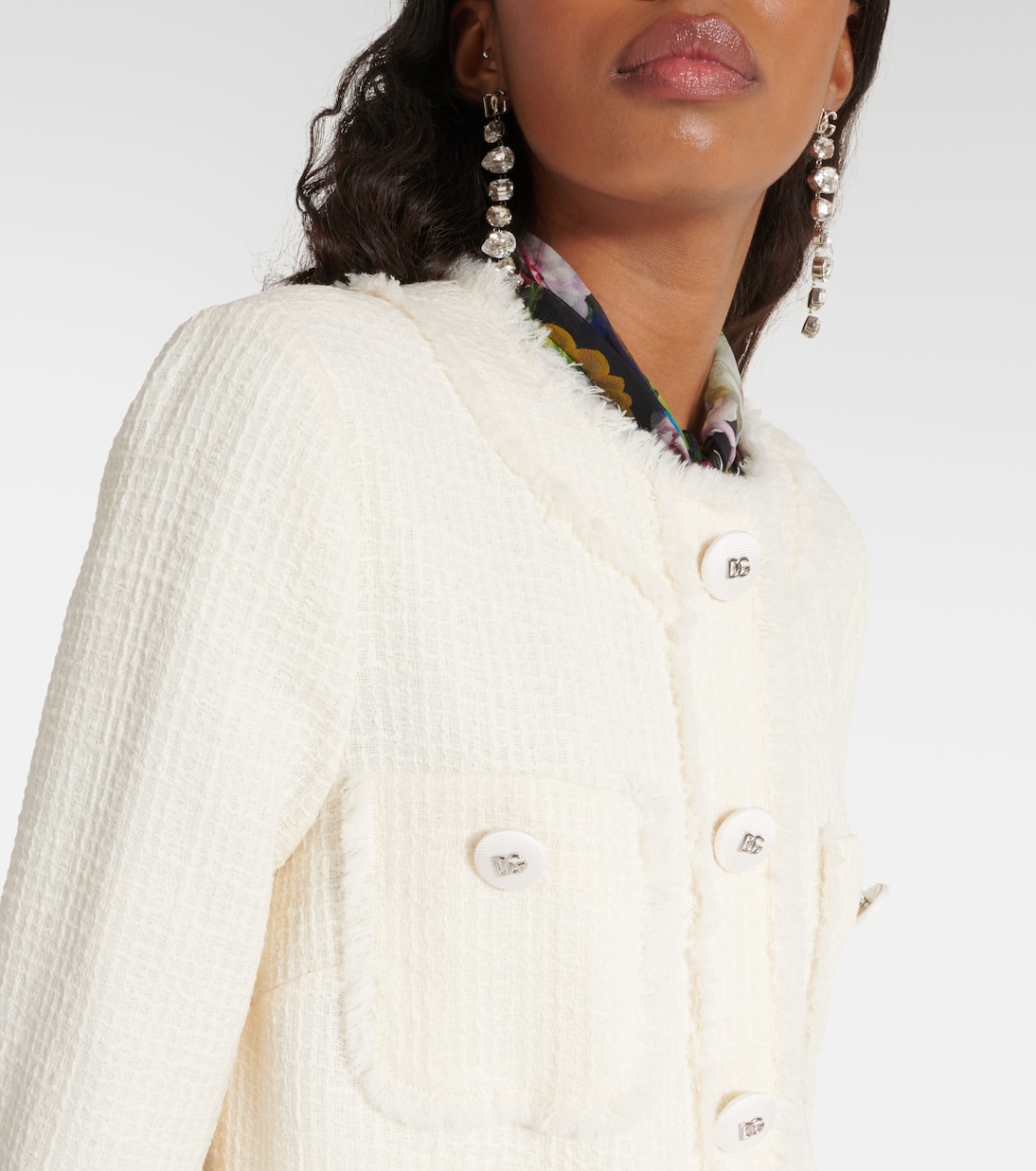 Chaqueta de tweed de mezcla de lana | Dolce&Gabbana