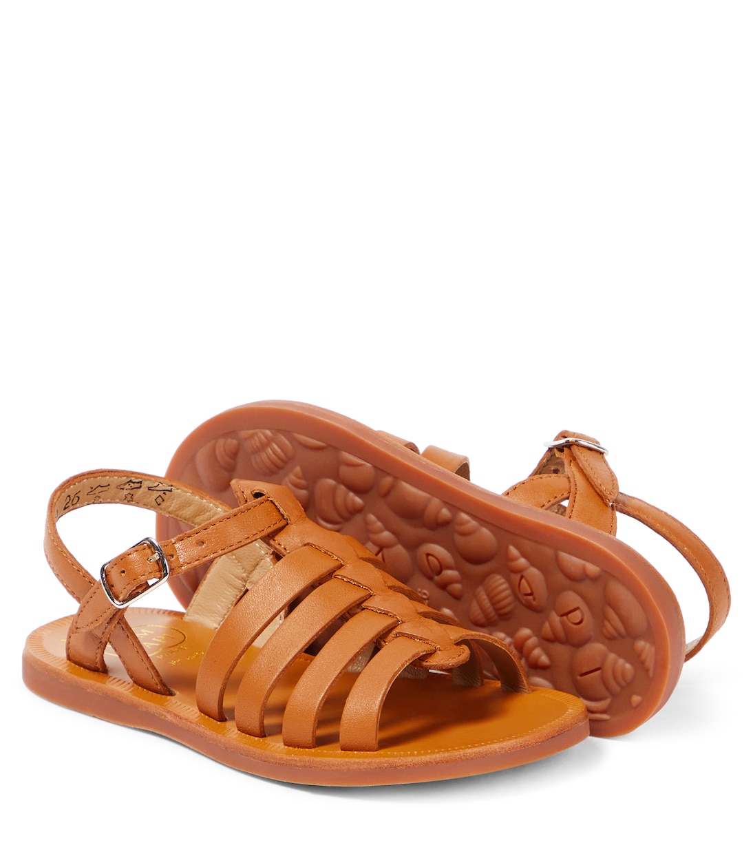 Sandalen Plagette Strap aus Leder | Pom d'Api