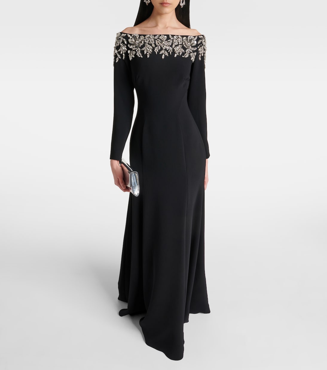 Abito lungo Rosabel con scollo bardot | Jenny Packham