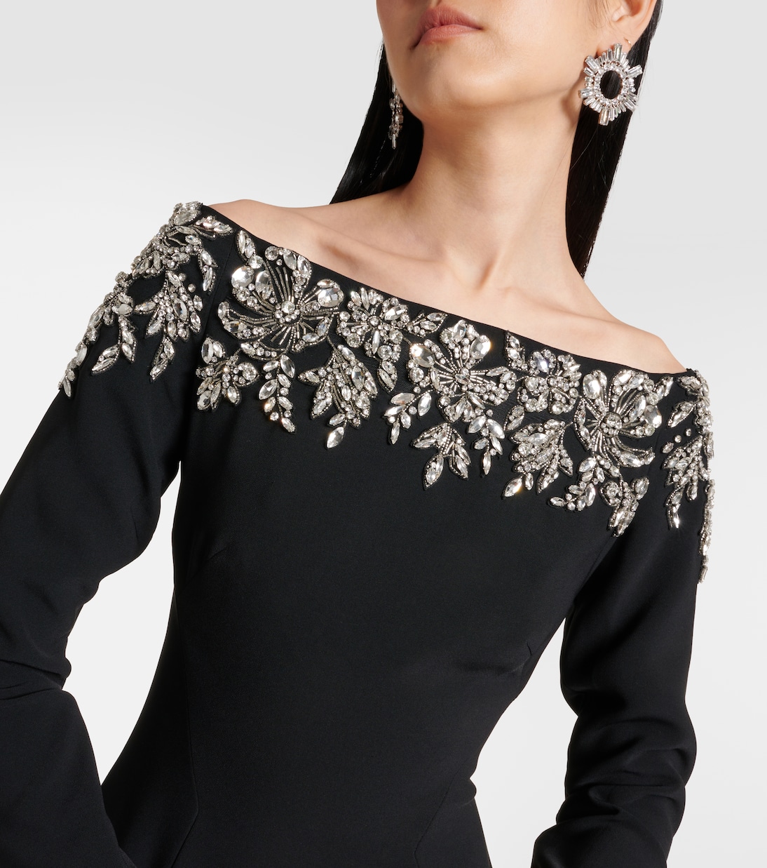Abito lungo Rosabel con scollo bardot | Jenny Packham
