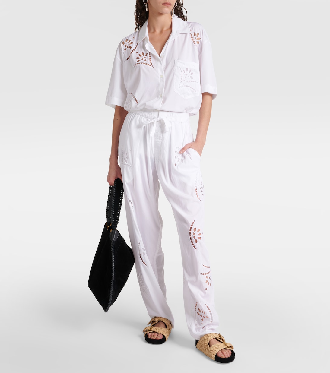 Hectorina broderie anglaise wide-leg pants | Isabel Marant