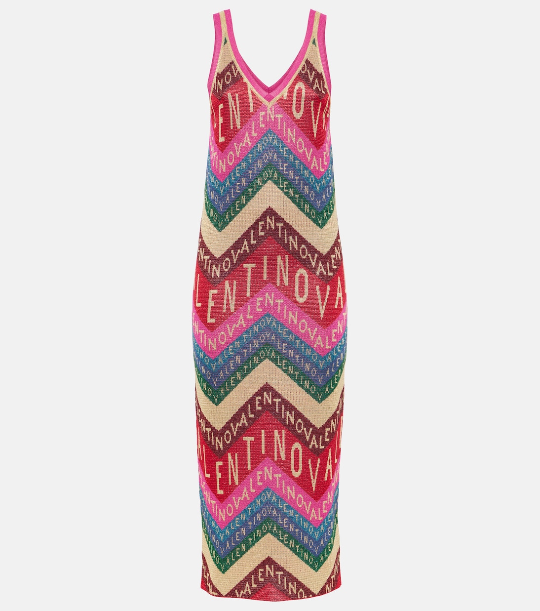 Vestido midi de Valentino Chevron | Valentino