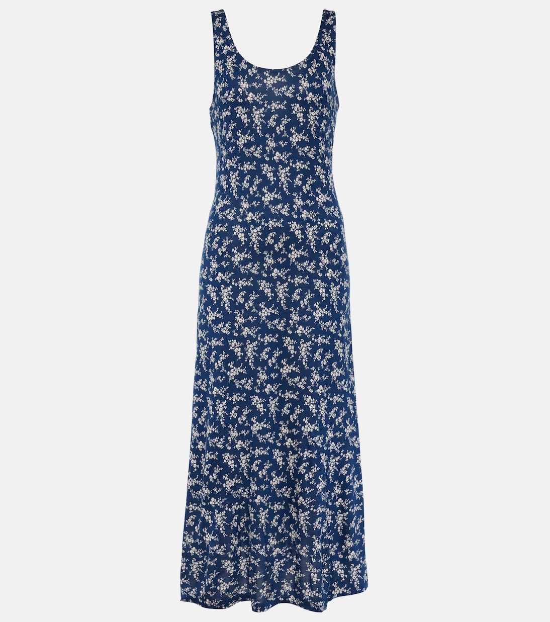 Floral jersey midi dress in blue Polo Ralph Lauren Mytheresa