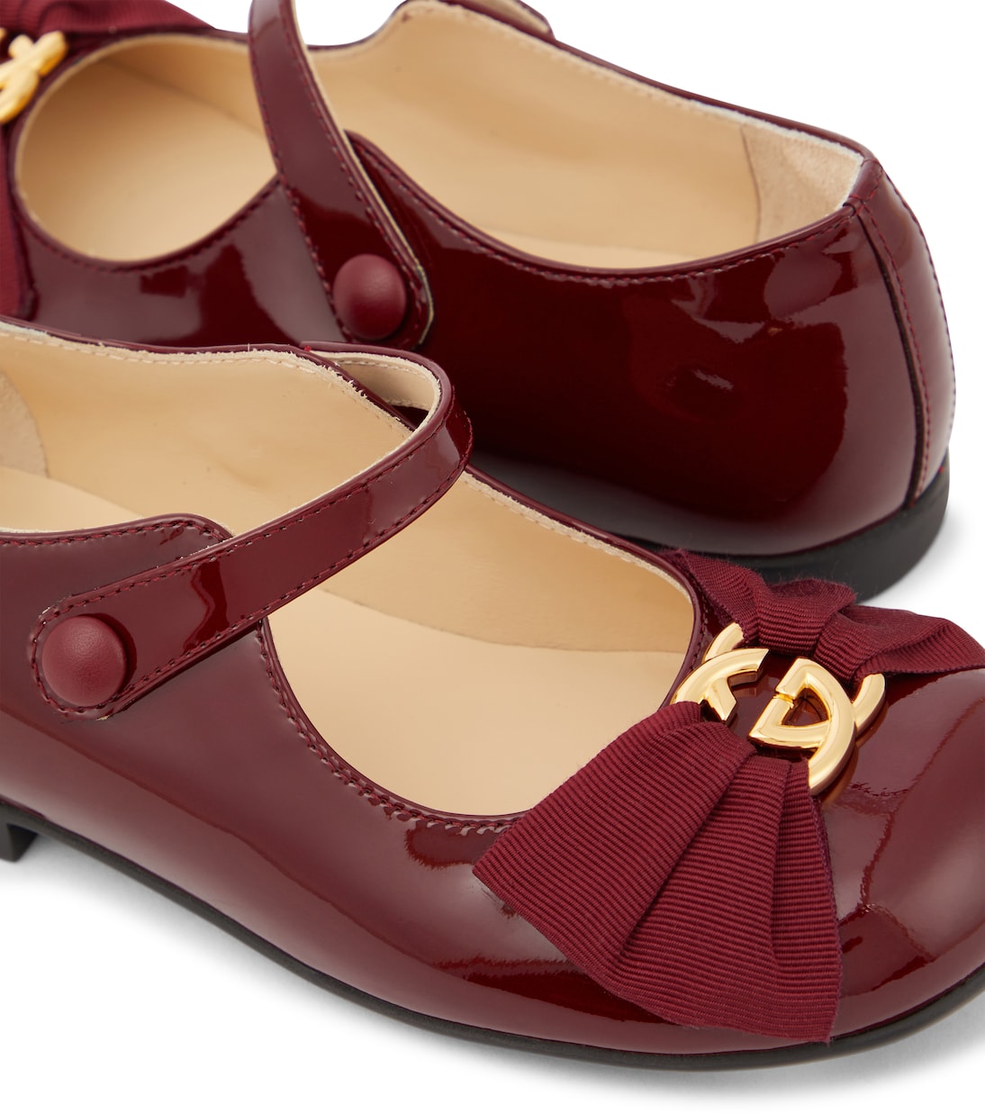 Interlocking G patent leather Mary Jane flats | Gucci Kids