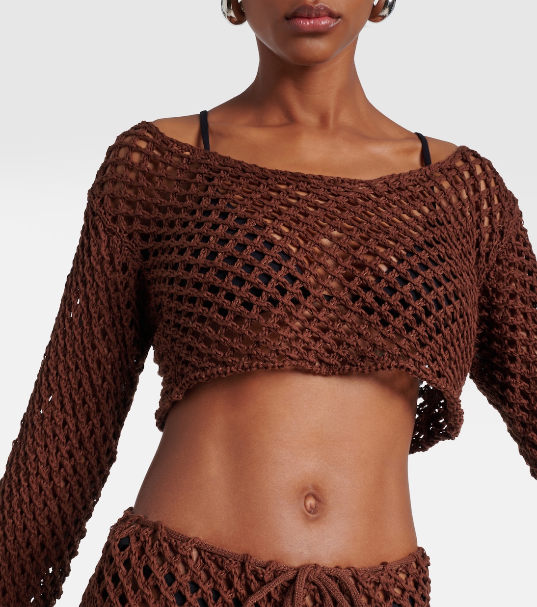 Crop top Magen de punto de algodón | Bananhot