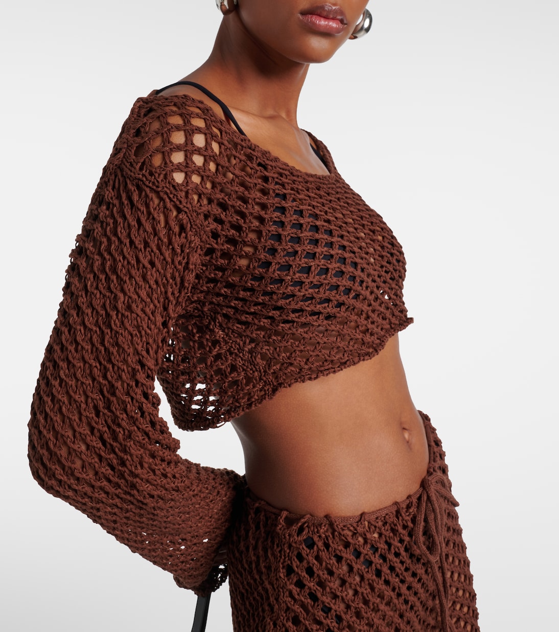 Crop top Magen de punto de algodón | Bananhot