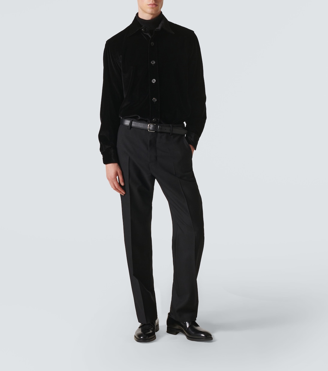 Hemdjacke aus Baumwollsamt | Rubinacci