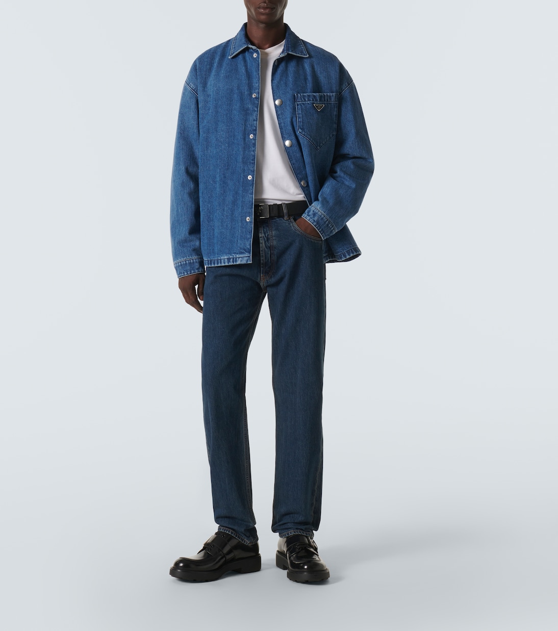 Hemdjacke aus Denim | Prada