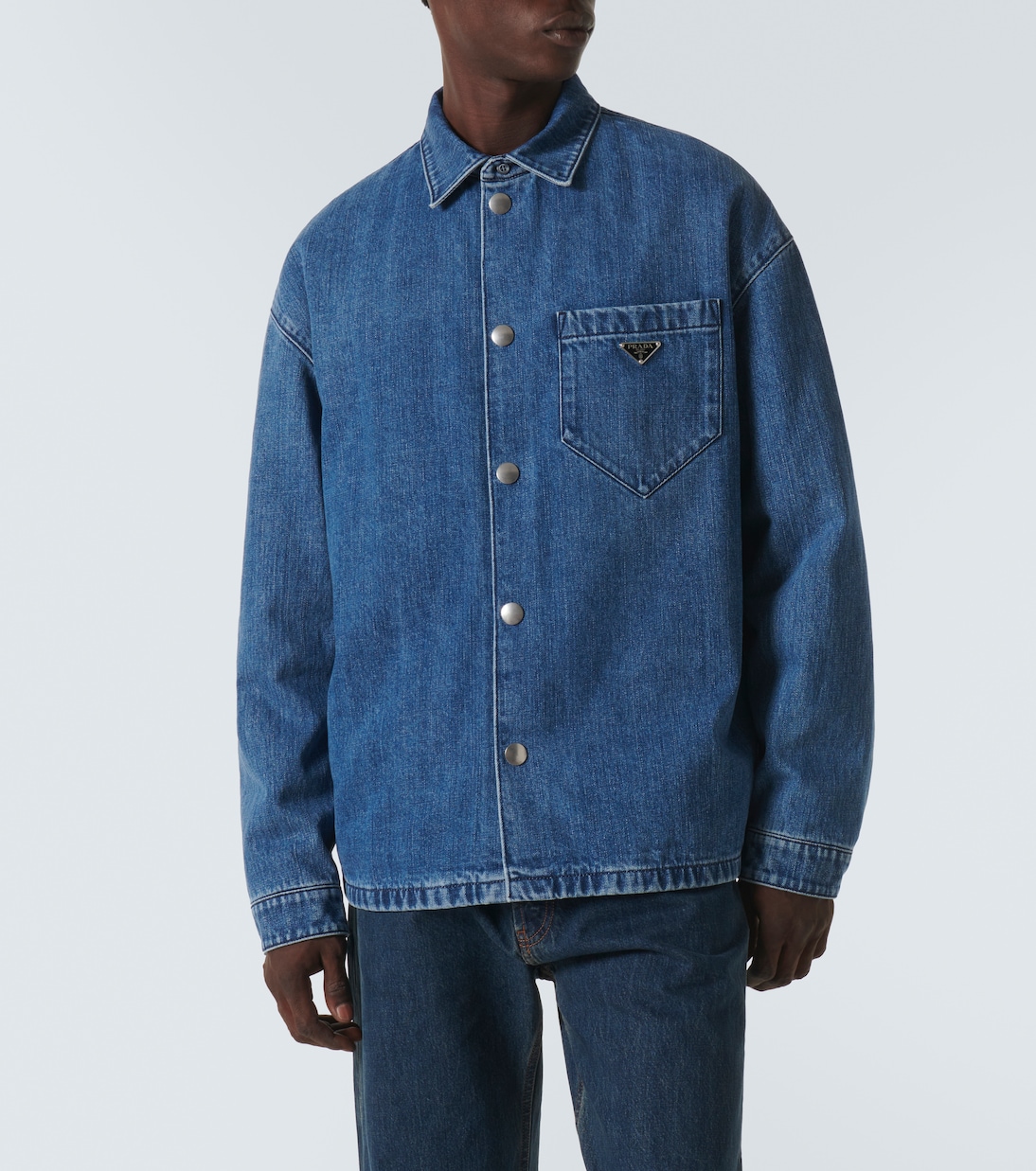 Hemdjacke aus Denim | Prada