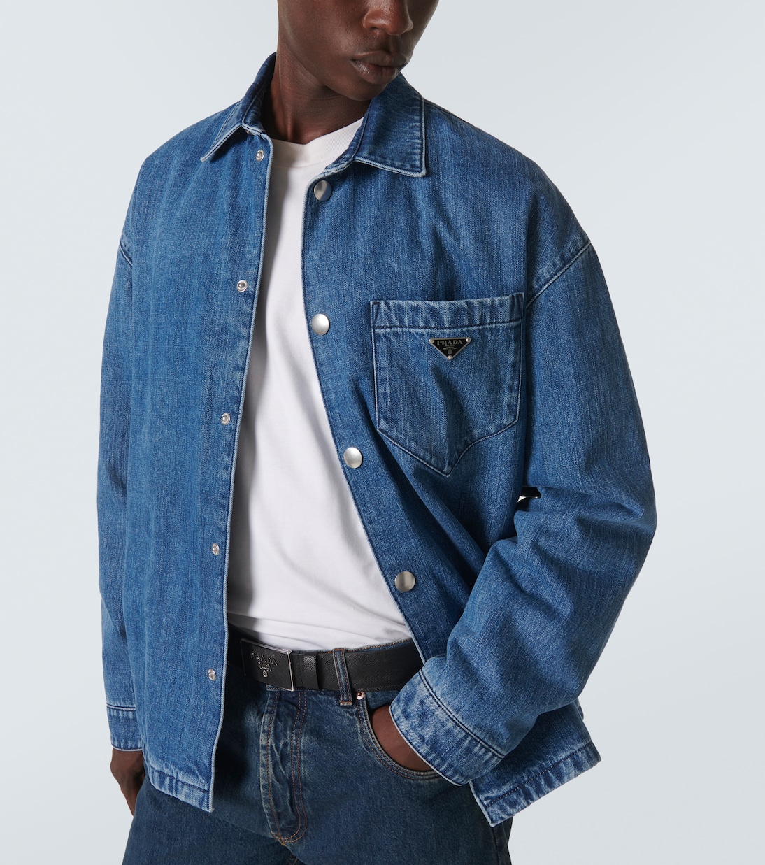 Hemdjacke aus Denim | Prada
