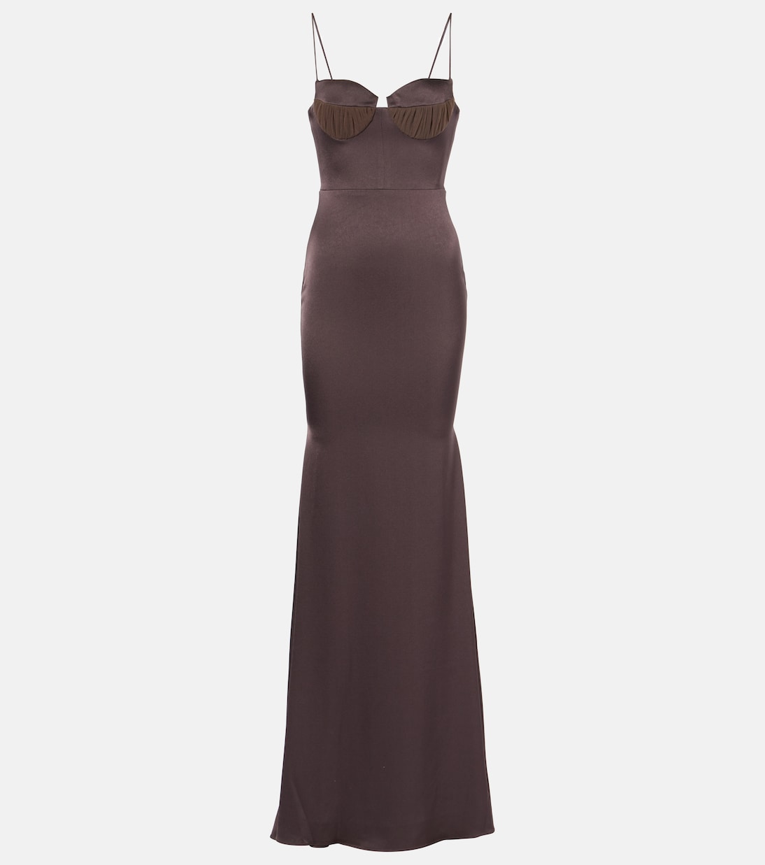 Robe longue en satin | Alex Perry