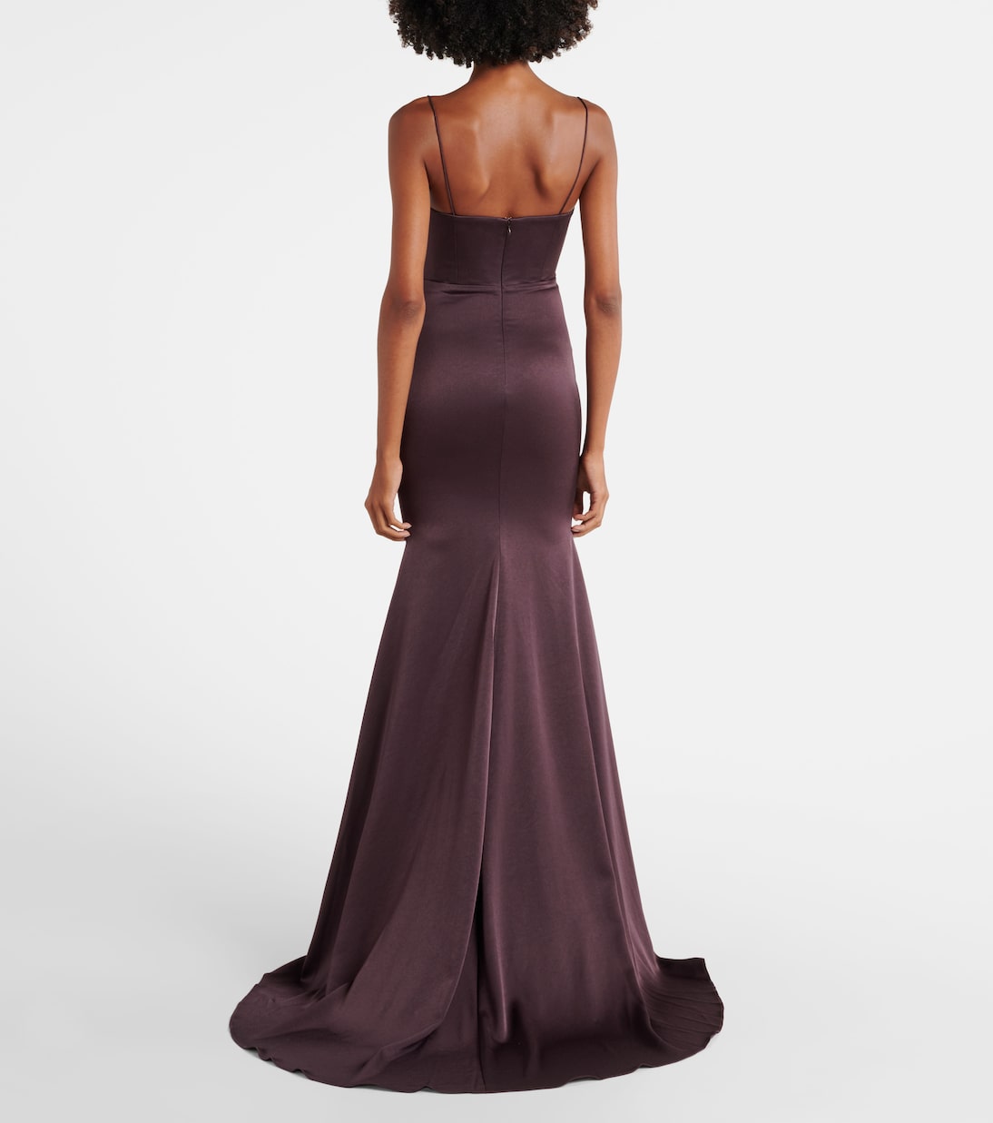 Robe longue en satin | Alex Perry