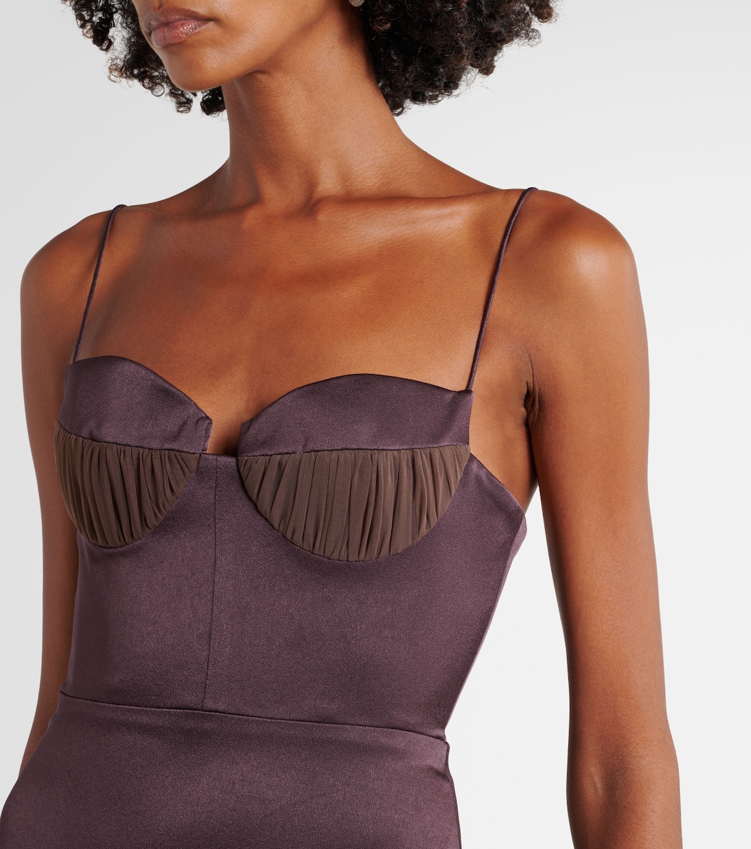 Robe longue en satin | Alex Perry