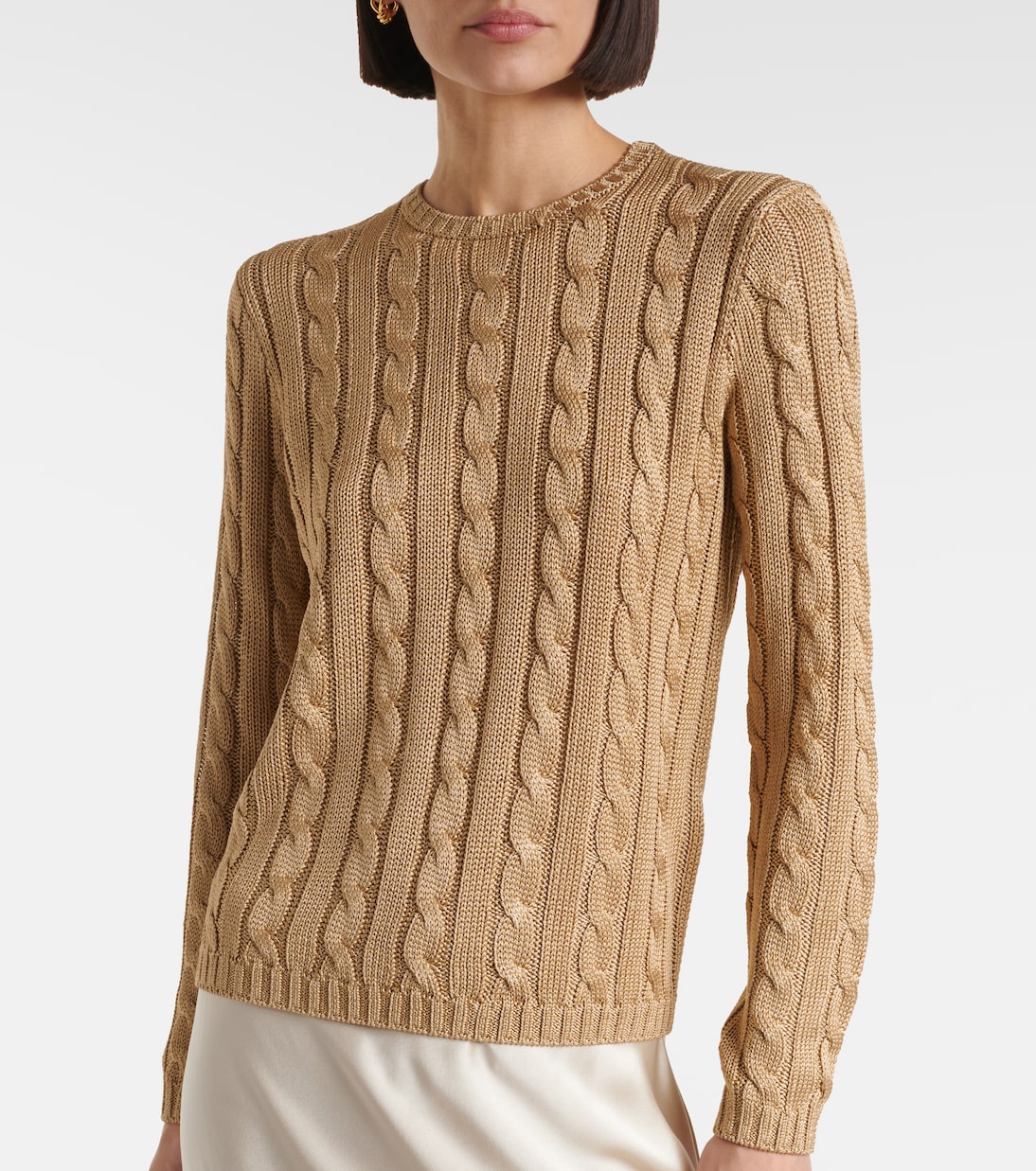 Jersey trenzado de seda | Ralph Lauren Collection
