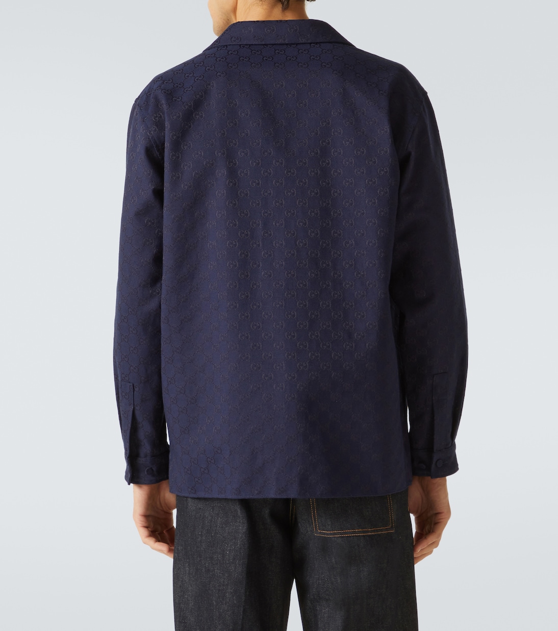 Camicia in canvas di misto cotone GG | Gucci