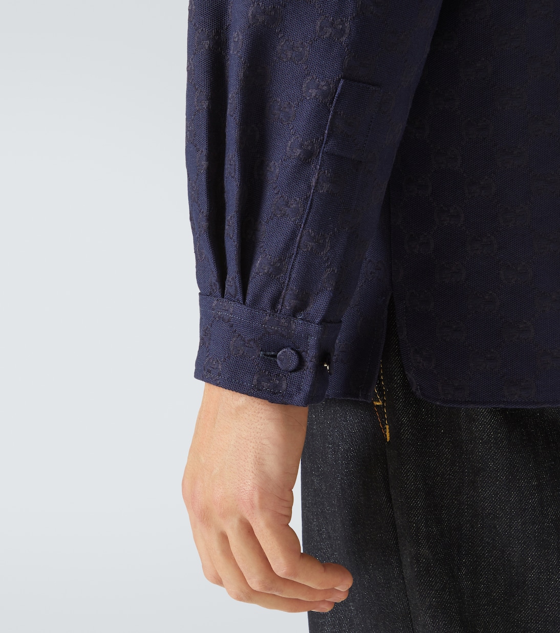 Camicia in canvas di misto cotone GG | Gucci