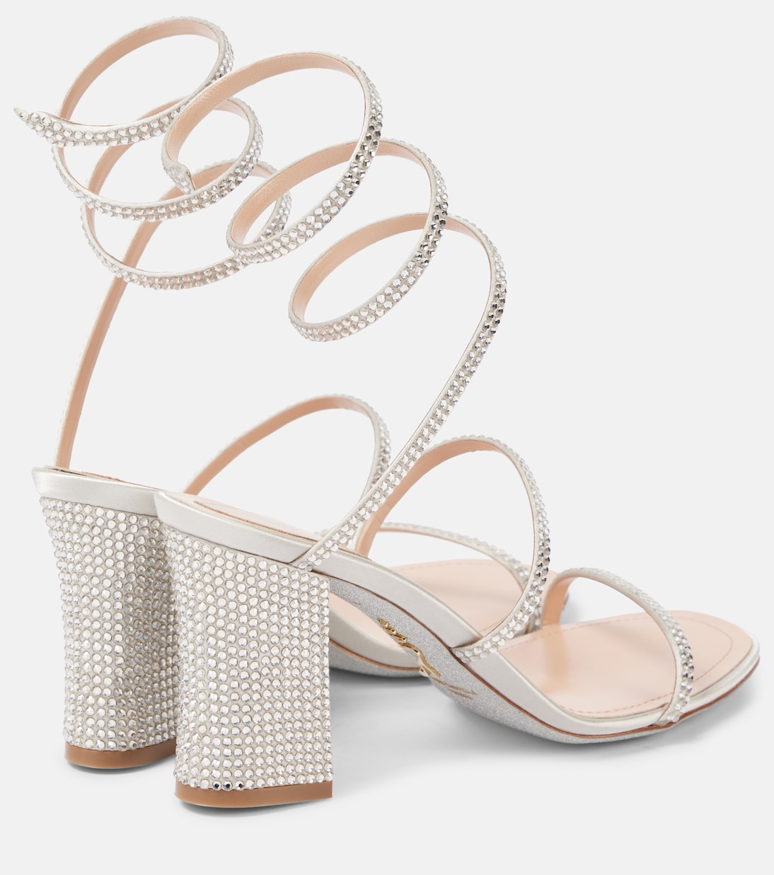 Sandalen Cleo 80 aus Satin mit Kristallen | Rene Caovilla