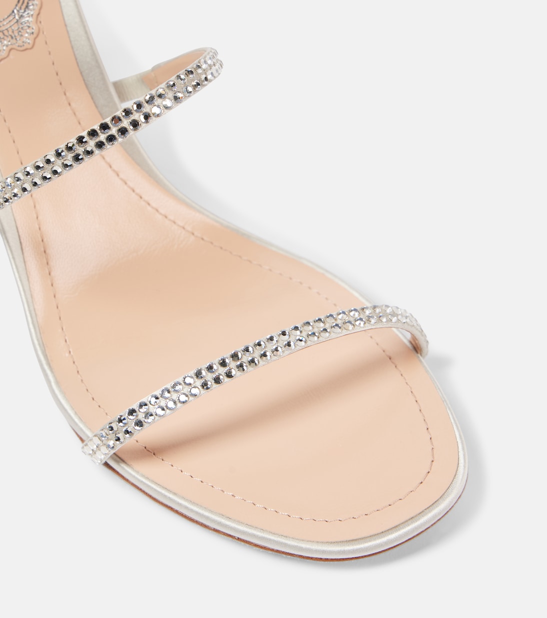 Sandalen Cleo 80 aus Satin mit Kristallen | Rene Caovilla