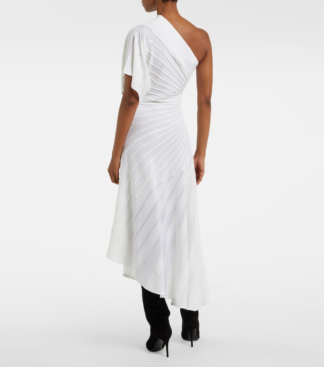 Abito midi Asym Ray in lana vergine | Alaïa