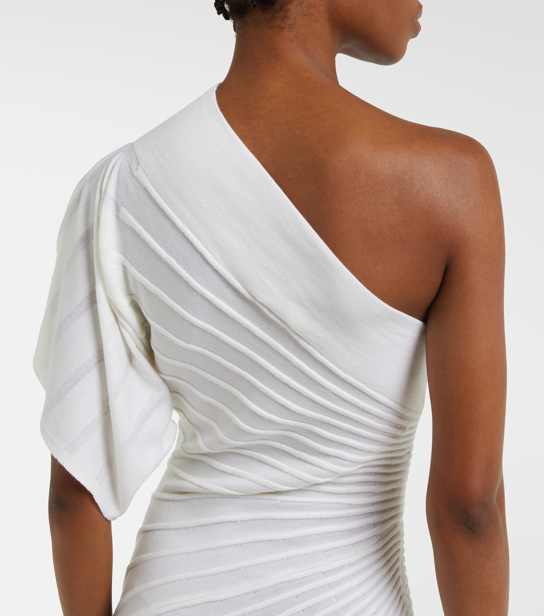 Abito midi Asym Ray in lana vergine | Alaïa