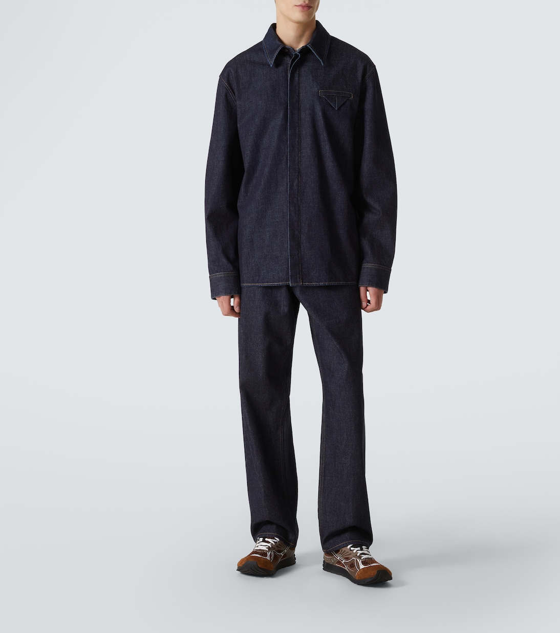 Orbit suede-trimmed sneakers | Bottega Veneta