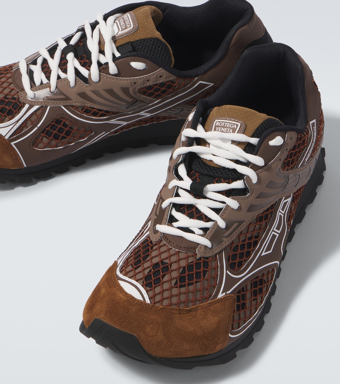 Orbit suede-trimmed sneakers | Bottega Veneta
