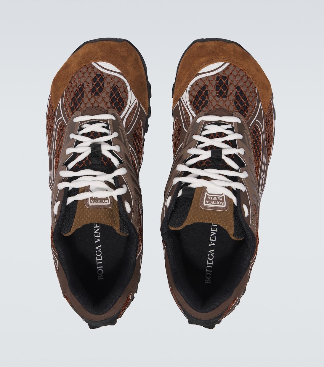 Orbit suede-trimmed sneakers | Bottega Veneta