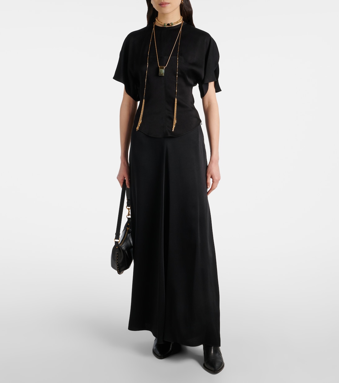 Jupe longue Kayana en satin | Isabel Marant