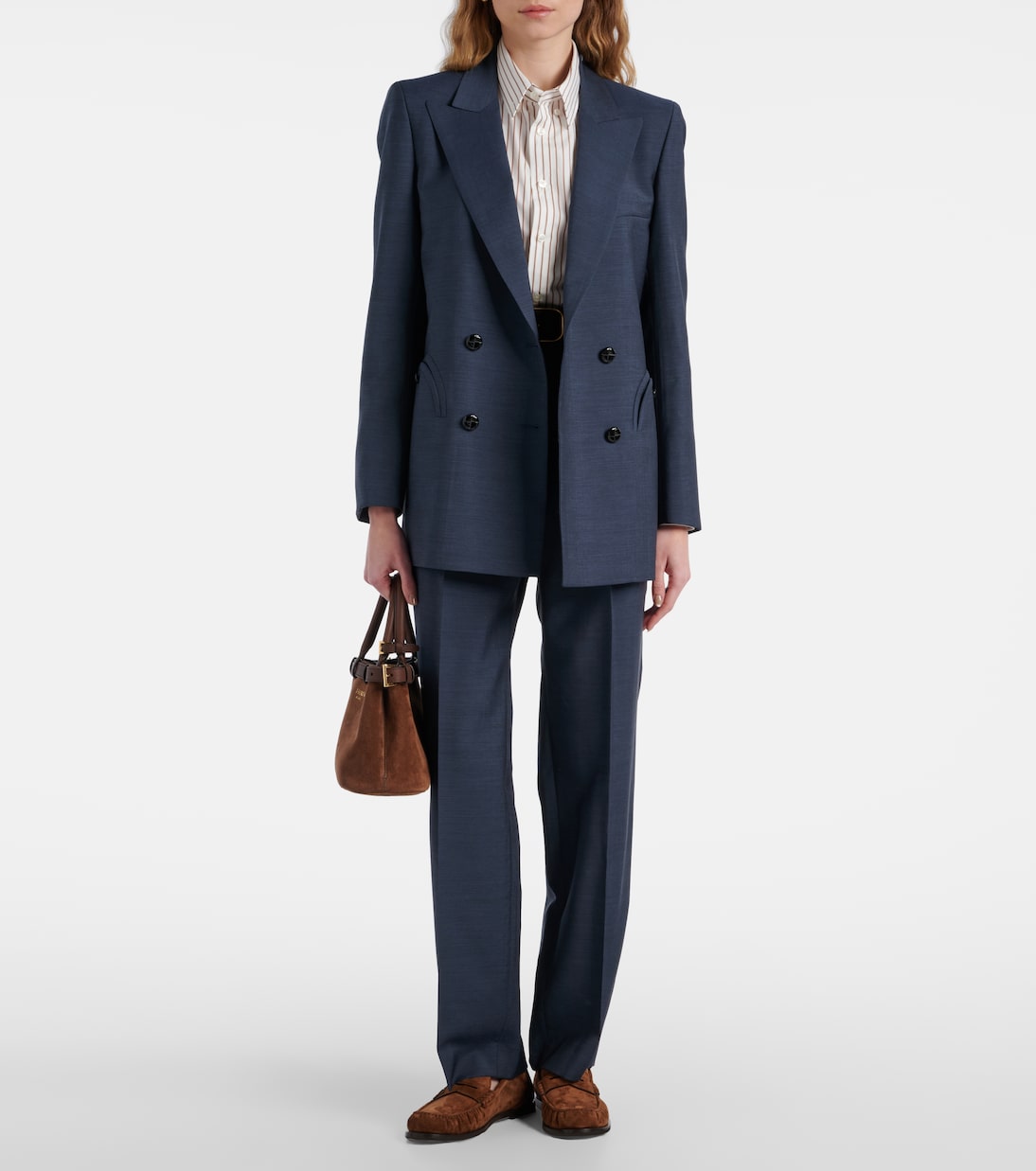 Pantalones rectos Aile Fox de lana y mohair | Blazé Milano