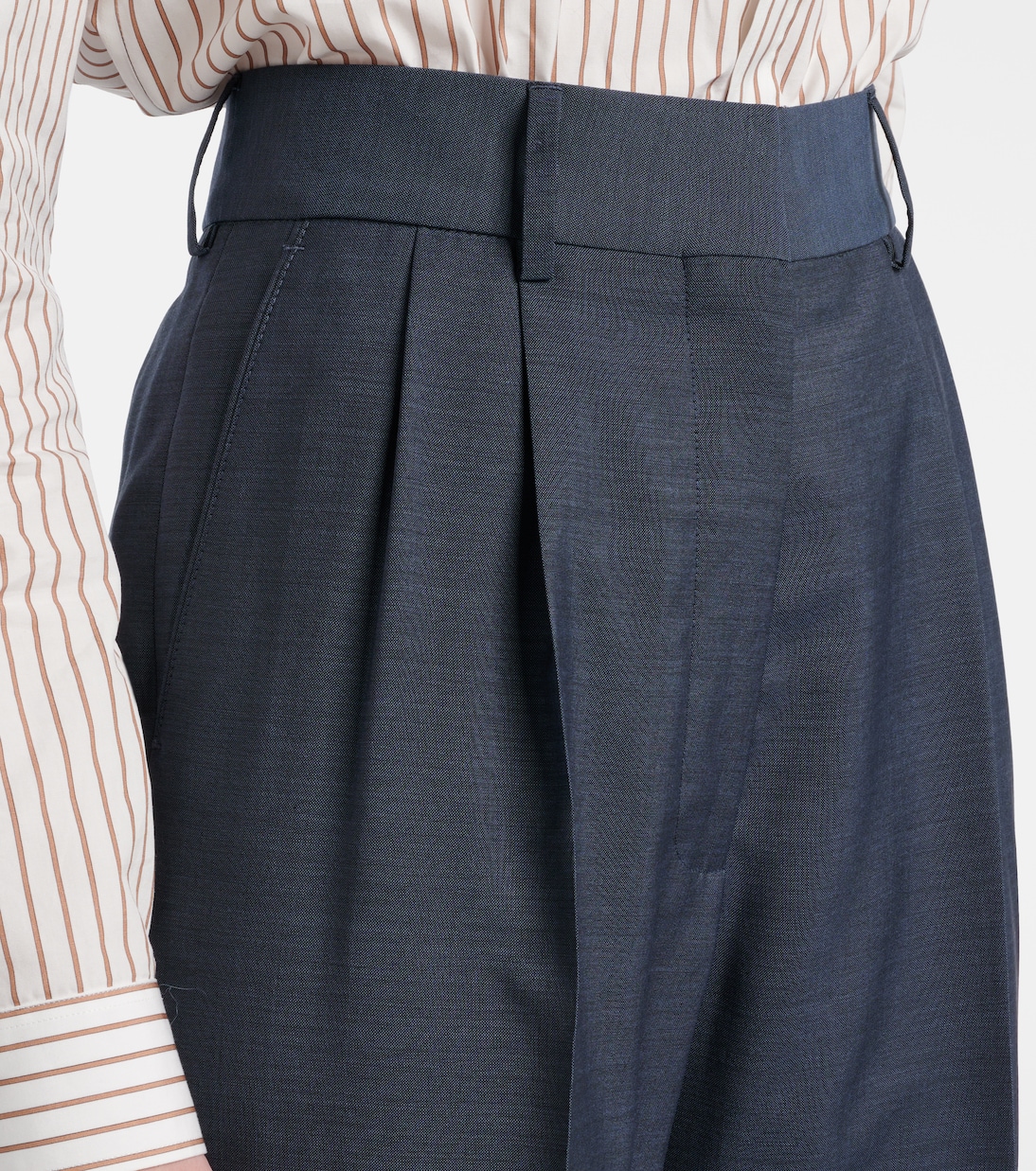 Pantalones rectos Aile Fox de lana y mohair | Blazé Milano