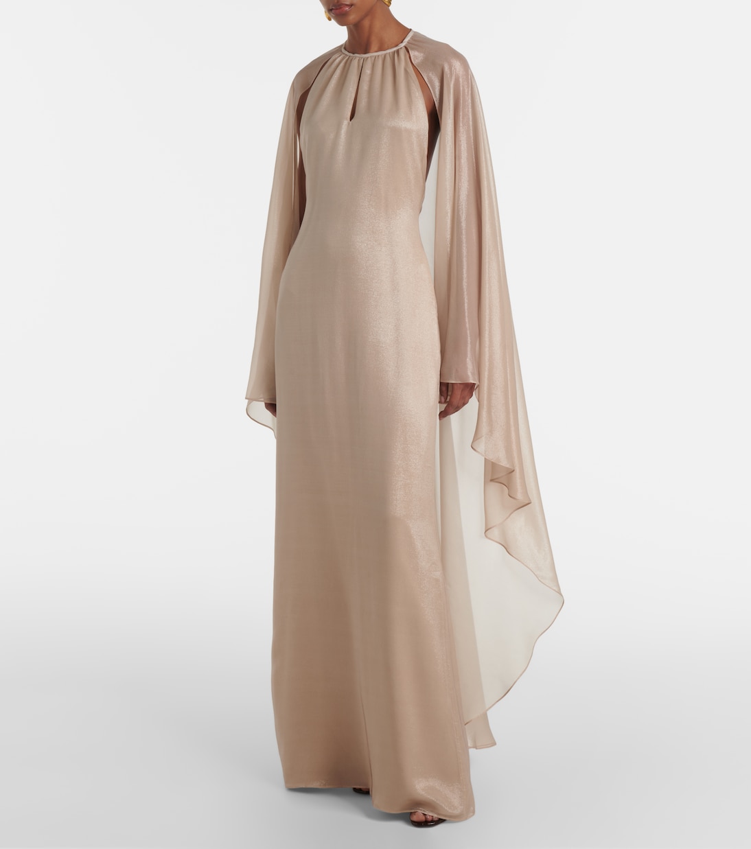 Robe longue en satin de soie mélangée | Tom Ford