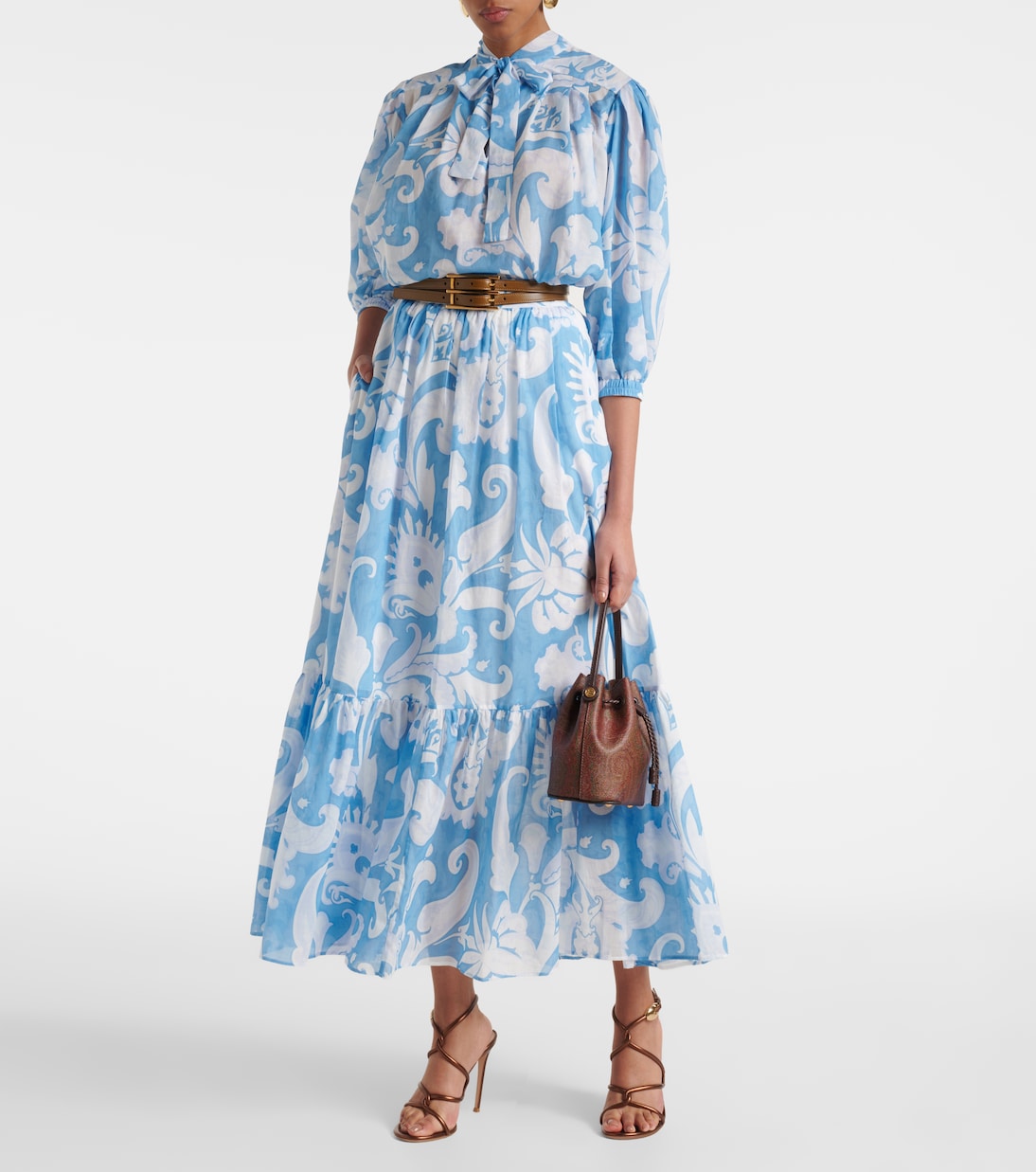 Falda larga de algodón con paisley | Etro