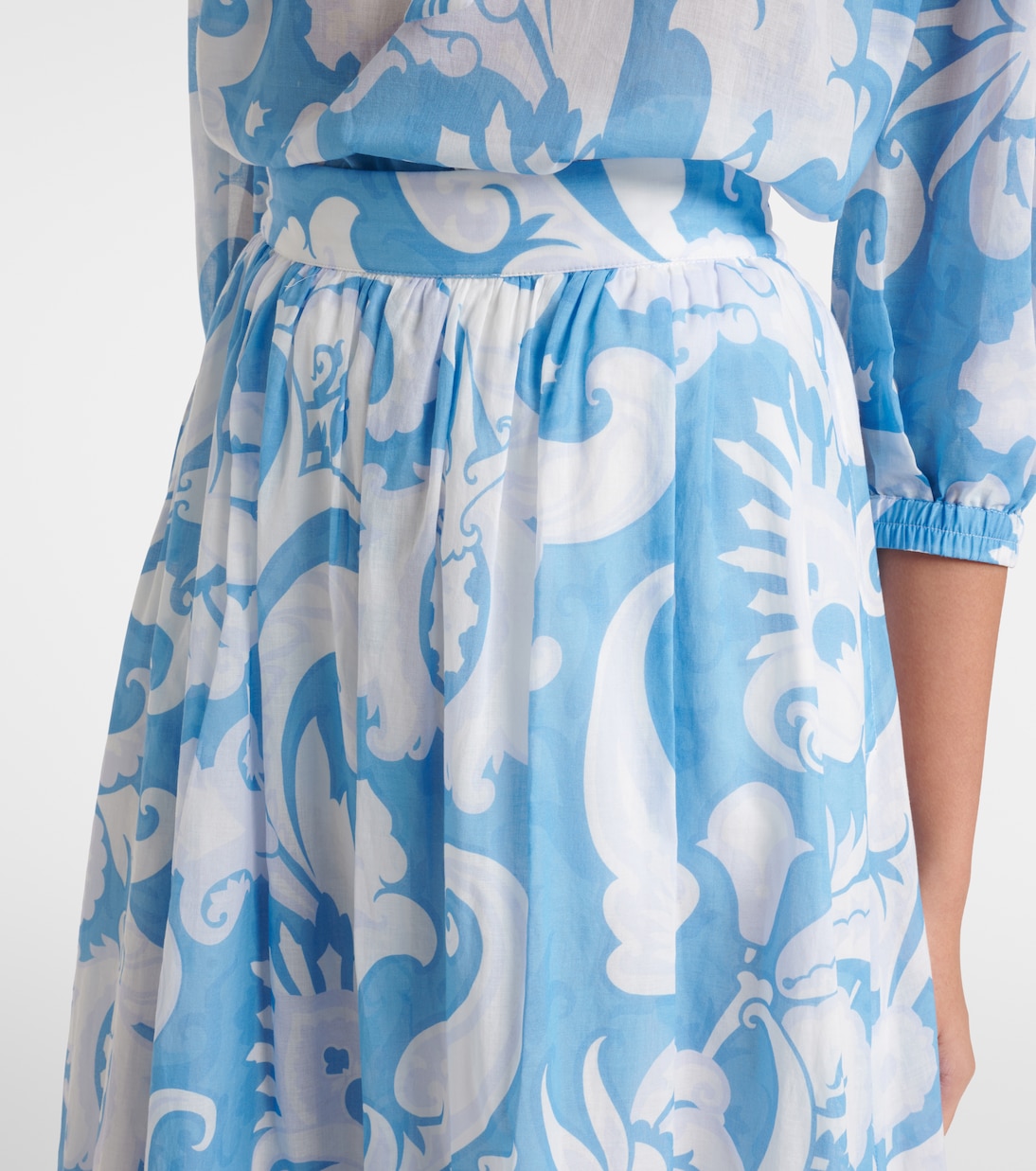 Falda larga de algodón con paisley | Etro