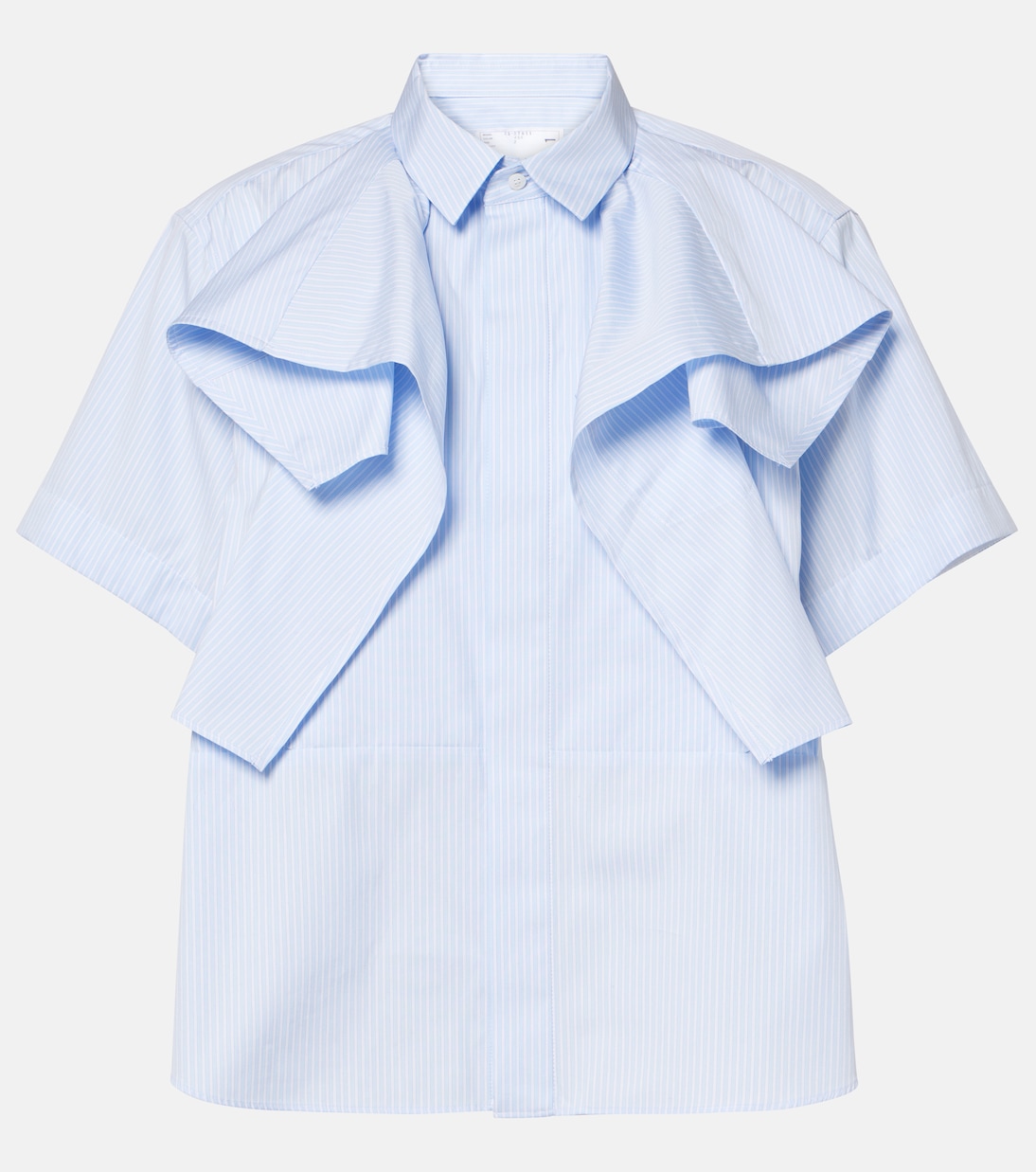Camicia in popeline di cotone con volant | Sacai