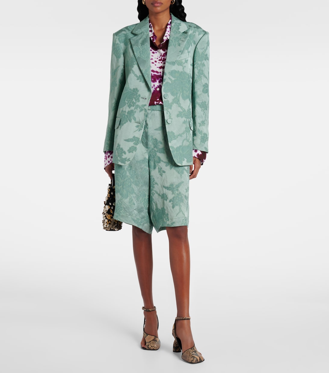 Blazer en jacquard de lin mélangé | Dries Van Noten