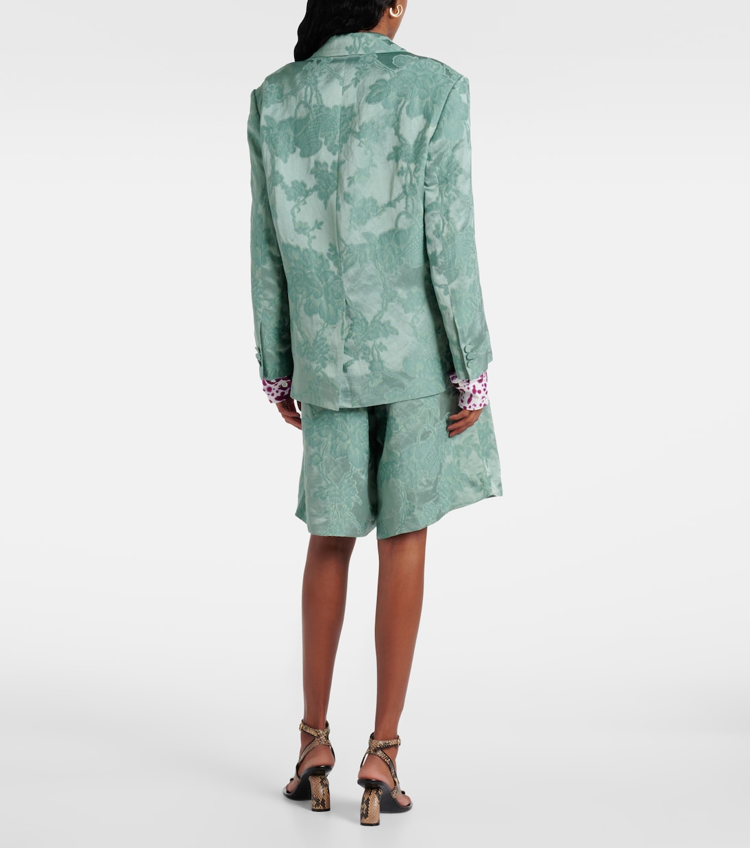 Blazer en jacquard de lin mélangé | Dries Van Noten
