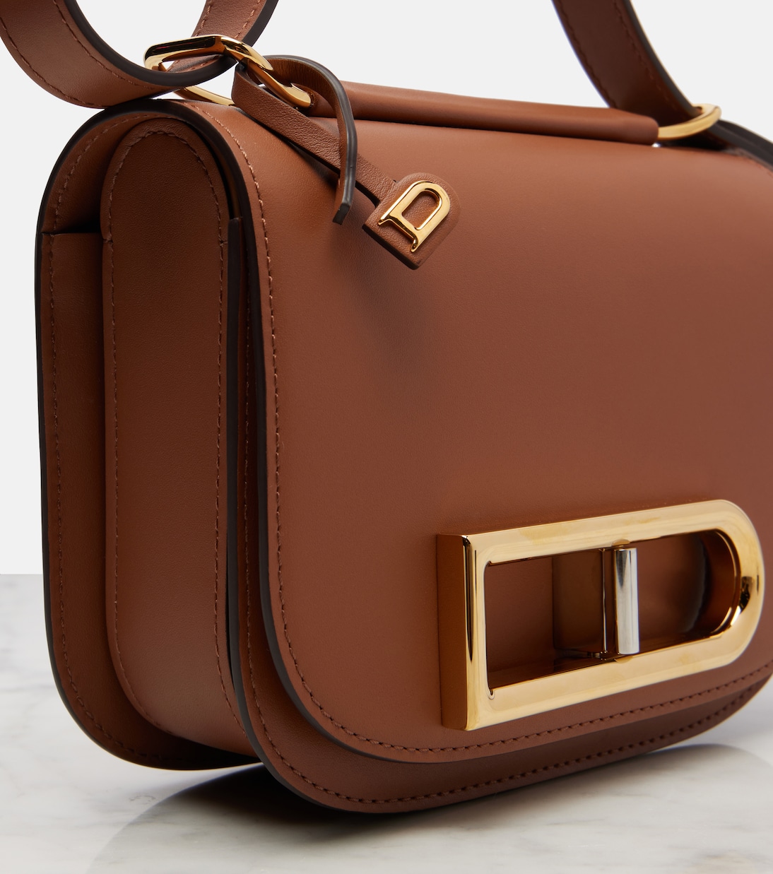 Lingot Small leather crossbody bag | Delvaux