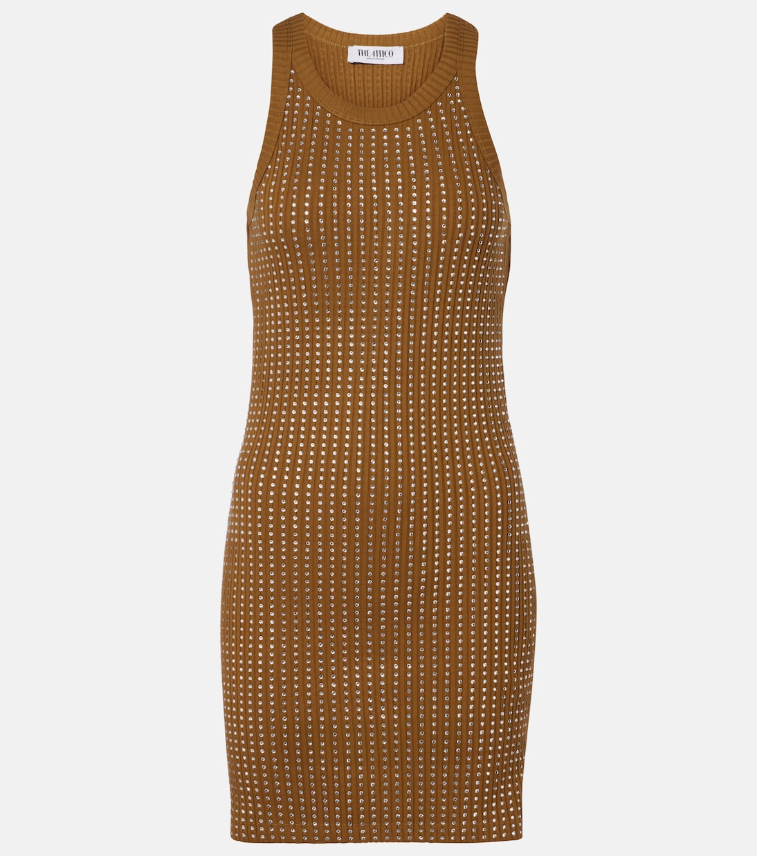 Minikleid aus Baumwoll-Jersey mit Kristallen | The Attico