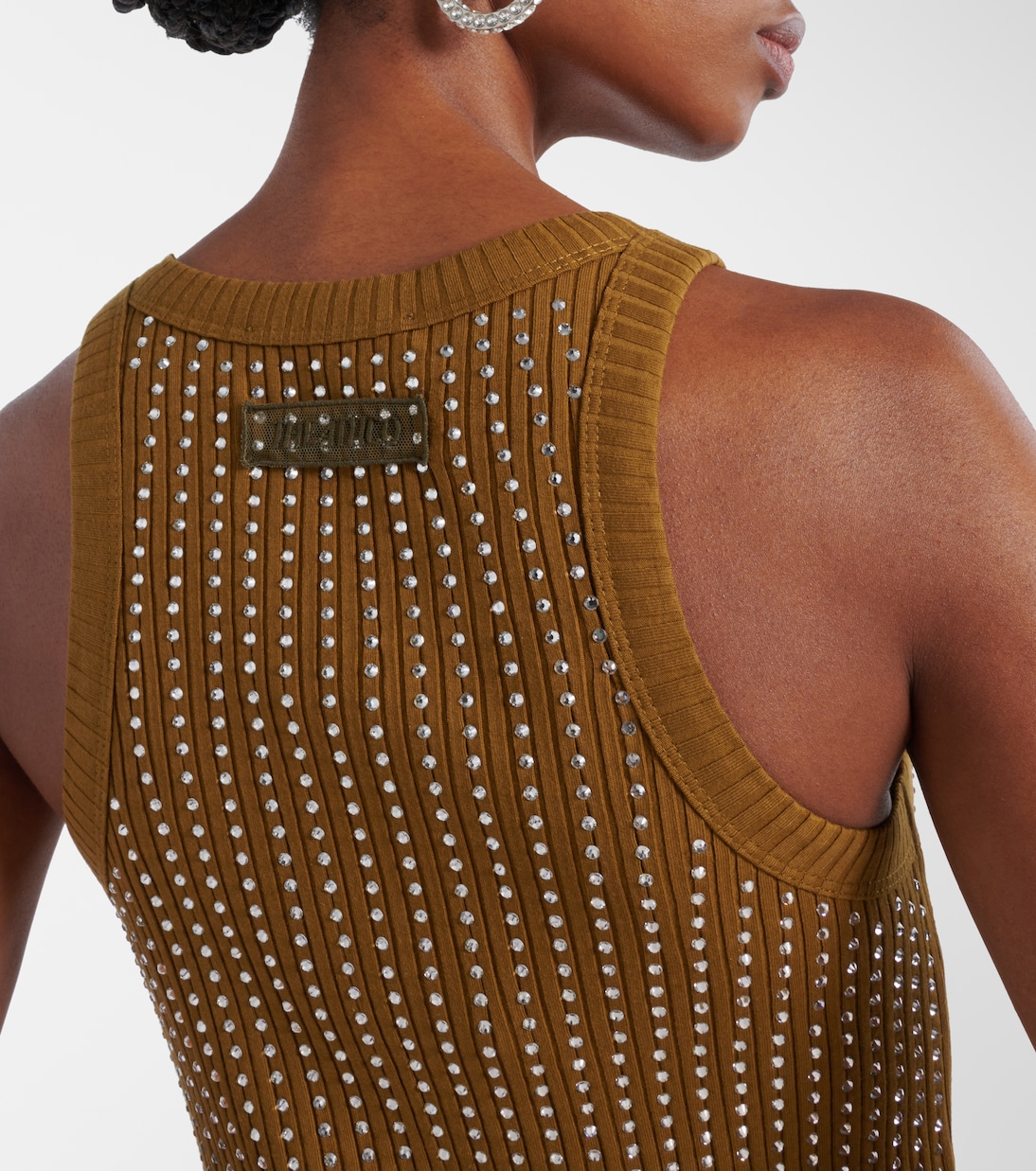 Minikleid aus Baumwoll-Jersey mit Kristallen | The Attico