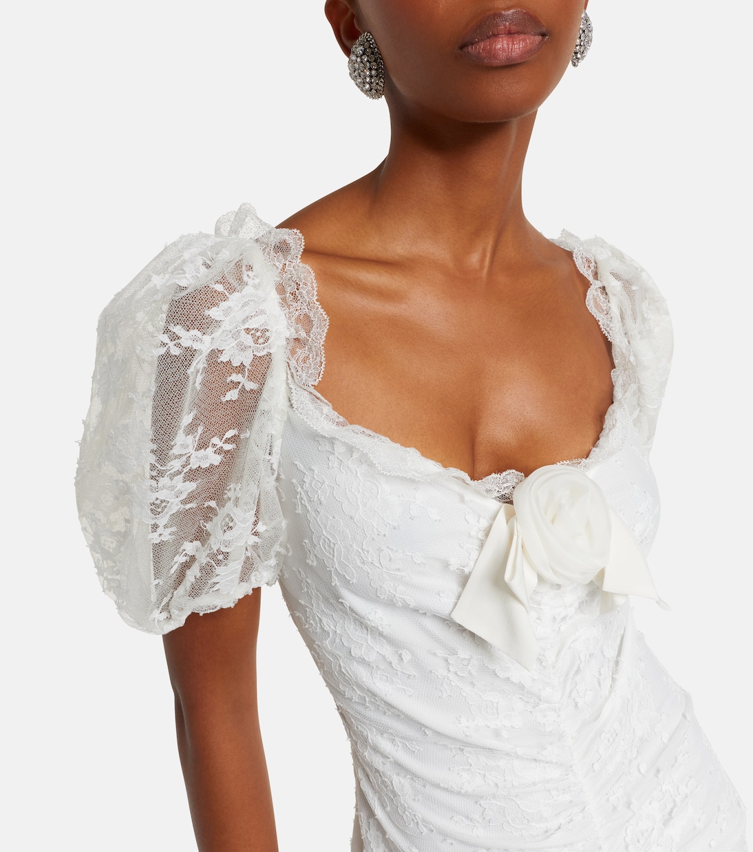 Robe longue en dentelle | Alessandra Rich