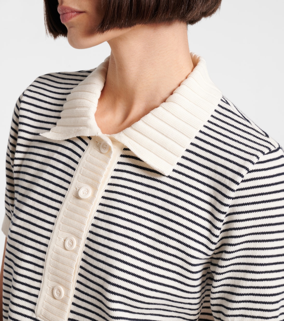 Striped cotton polo shirt | Frame